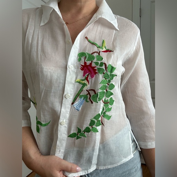 Cotton Embroidered Summer Shirt - Picture 9 of 10